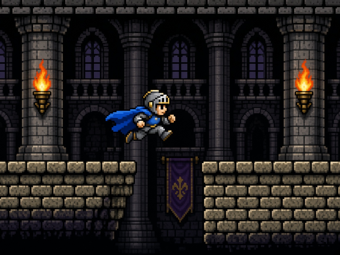 8-bit castle platform screen